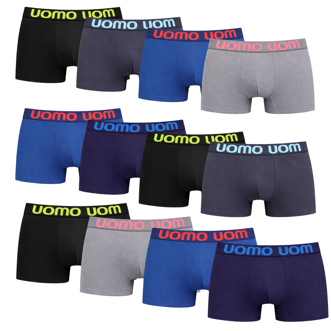 Idolika - Pack 12 - Boxers para hombre - Boxer hombre pack - Boxer de hombres - Boxer sin costuras - Boxer transpirable