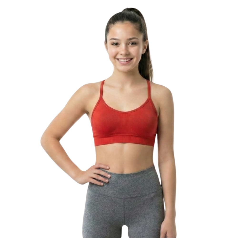 IDOLIKA - Pack 12 - Sujetador para niña - Sujetador niñas - Sujetador para niñas - Sujetador niña - Sujetador sin aros niña - Sujetador para niñas sin aros