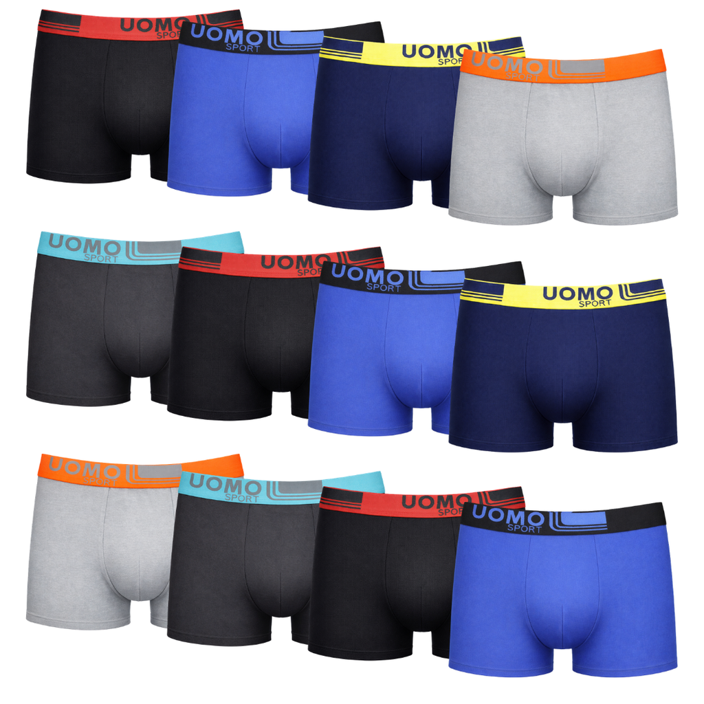 Idolika - Pack 12 - Boxers para hombre - Boxer hombre pack - Boxer de hombres - Boxer sin costuras - Boxer transpirable