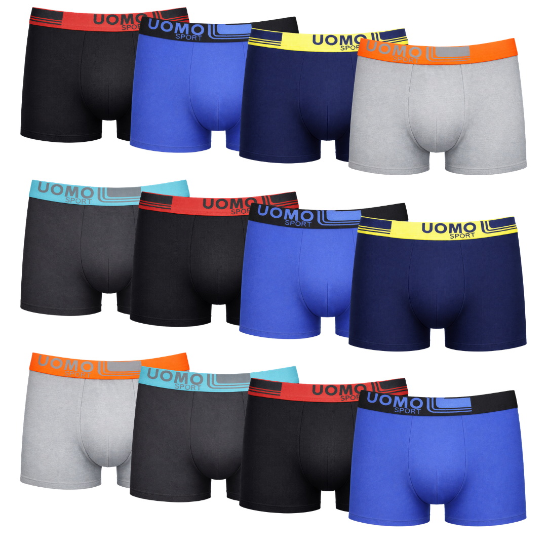 Idolika - Pack 12 - Boxers para hombre - Boxer hombre pack - Boxer de hombres - Boxer sin costuras - Boxer transpirable