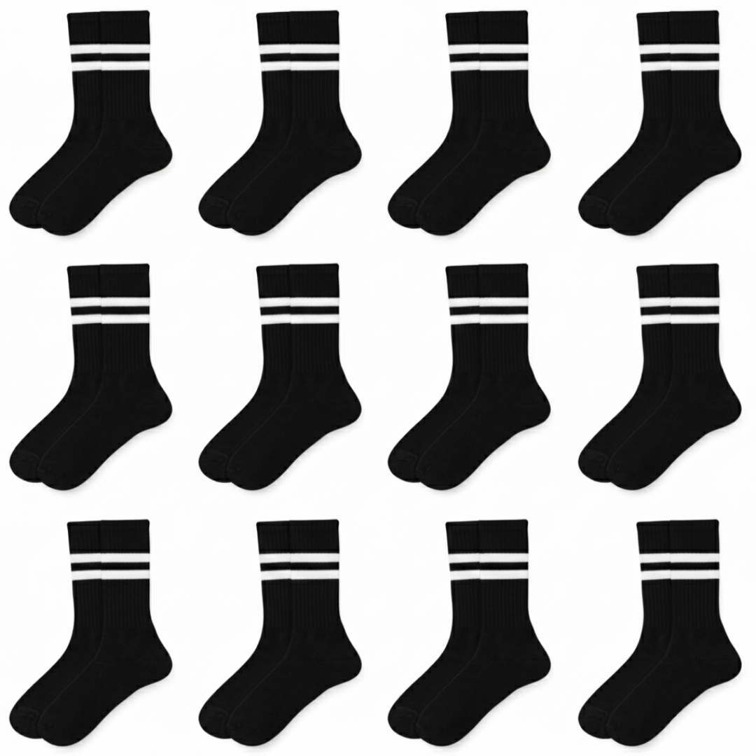 IDOLIKA - Pack 12 - Calcetines deportivos - Calcetines hombre - Calcetines deportivos hombre - Calcetines deporte - Calcetines deporte hombre - Talla 40/46