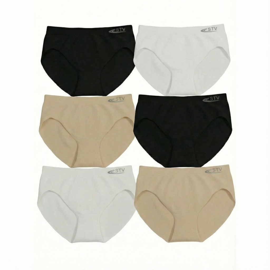 IDOLIKA - Pack 6 - Bragas mujer - Bragas sin costura - Bragas para mujer - Bragas Mujeres