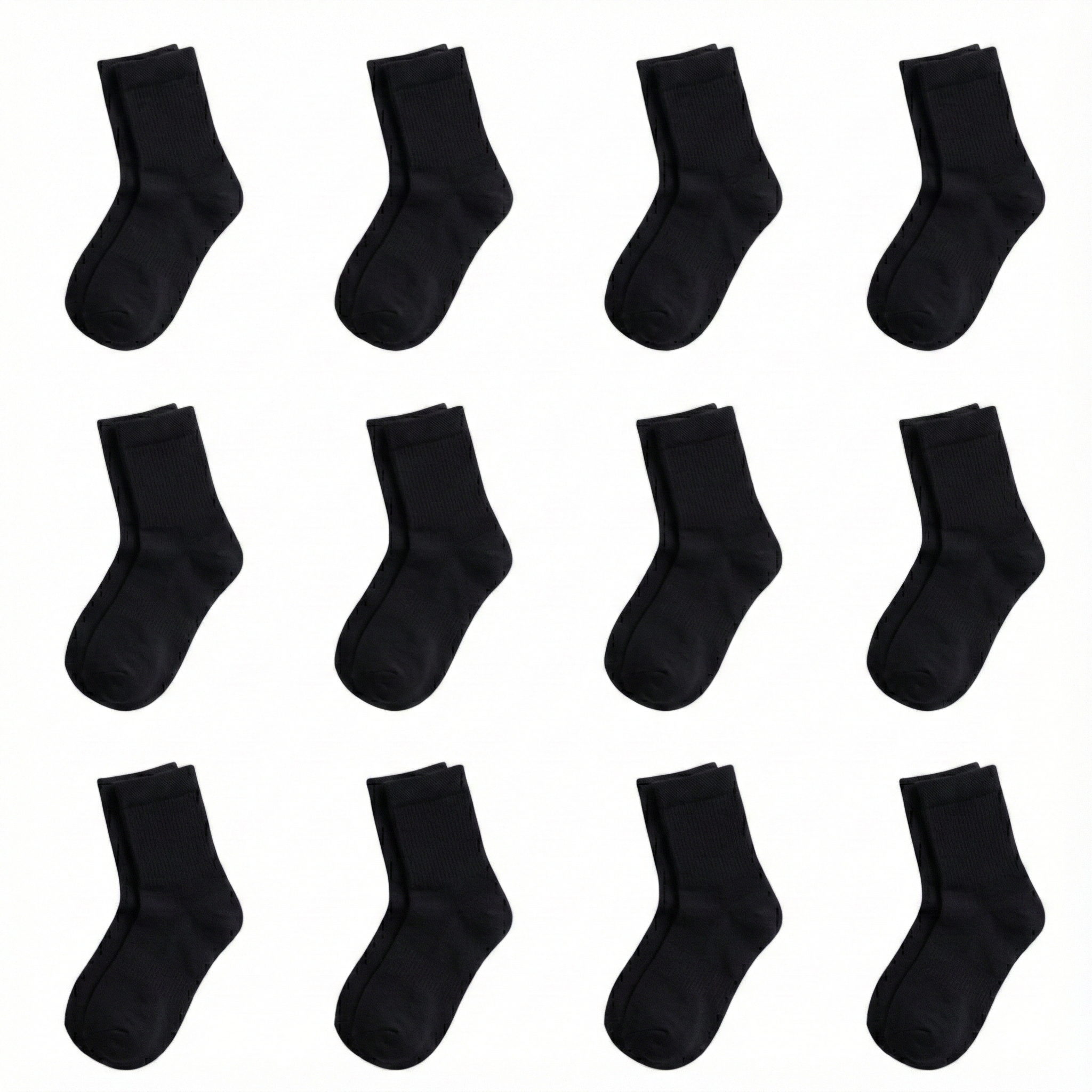 IDOLIKA - 12 Pares - Calcetines algodon altos - Calcetines de algodon - Calcetines de algodon hombre - Calcetines altos - Calcetines alto hombre - Calcetines altos hombre - Talla 40/46