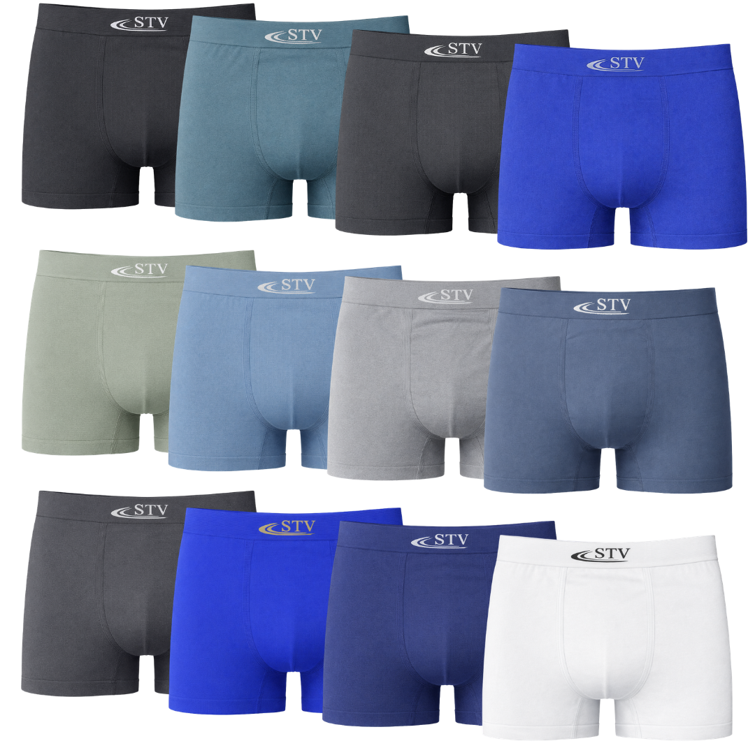 Idolika - Pack 12 - Boxers para hombre - Boxer de hombres - Boxers hombre - Boxers hombre pack - Boxer hombre - Boxer hombre ropa interio - Boxer transpirable - Boxer cómodo - Boxer elástico