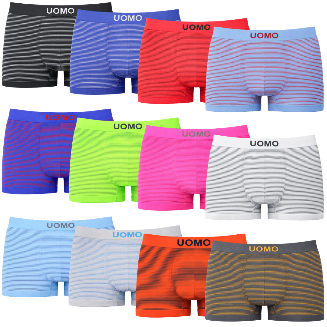 Idolika - Pack 12 - Boxers para hombre - Boxer de hombres - Boxer hombre - Hombre ropa interior - Boxer transpirable - Boxer cómodo - Boxer elástico