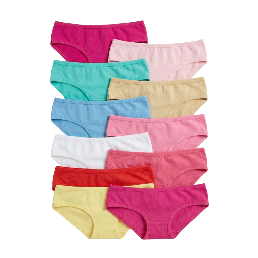 IDOLIKA - Pack 12 - Bragas niñas - Braga para niña - Braguitas niñas - Braguitas para niña