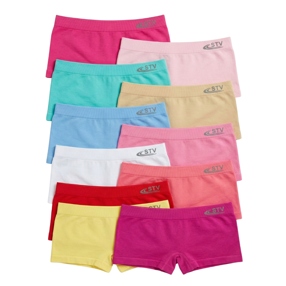 IDOLIKA - Pack 12 - Bragas niñas - Culotte niñas - Bragas culotte niñas - Braguitas culotte - Braguitas culotte niñas