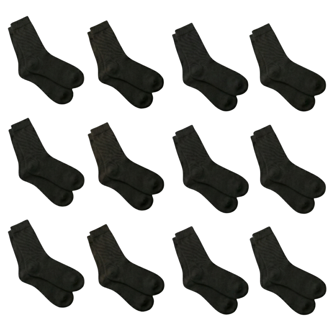 IDOLIKA - 12 Pares - Calcetines algodon altos - Calcetines de algodon - Calcetines de algodon hombre - Calcetines altos - Calcetines alto hombre - Calcetines altos hombre - Talla 40/46