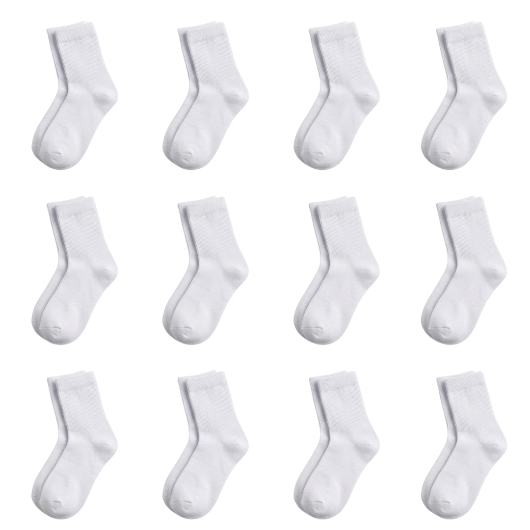IDOLIKA - 12 Pares - Calcetines algodon altos - Calcetines de algodon - Calcetines de algodon hombre - Calcetines altos - Calcetines alto hombre - Calcetines altos hombre - Talla 40/46