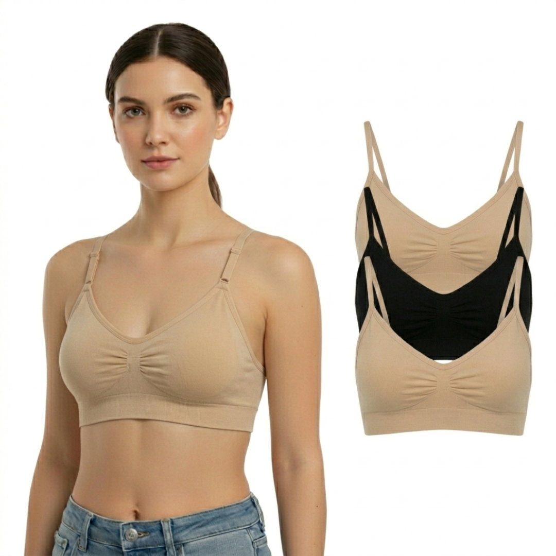 Nakloe - Pack 3 - Top mujer - Sujetadores de mujer - Top mujer verano