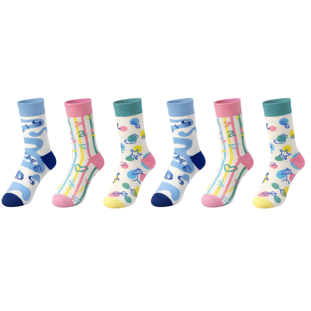 Idolika - Calcetines divertidos mujer - Calcetines dibujos mujer - Calcetines algodon - Talla 35/40