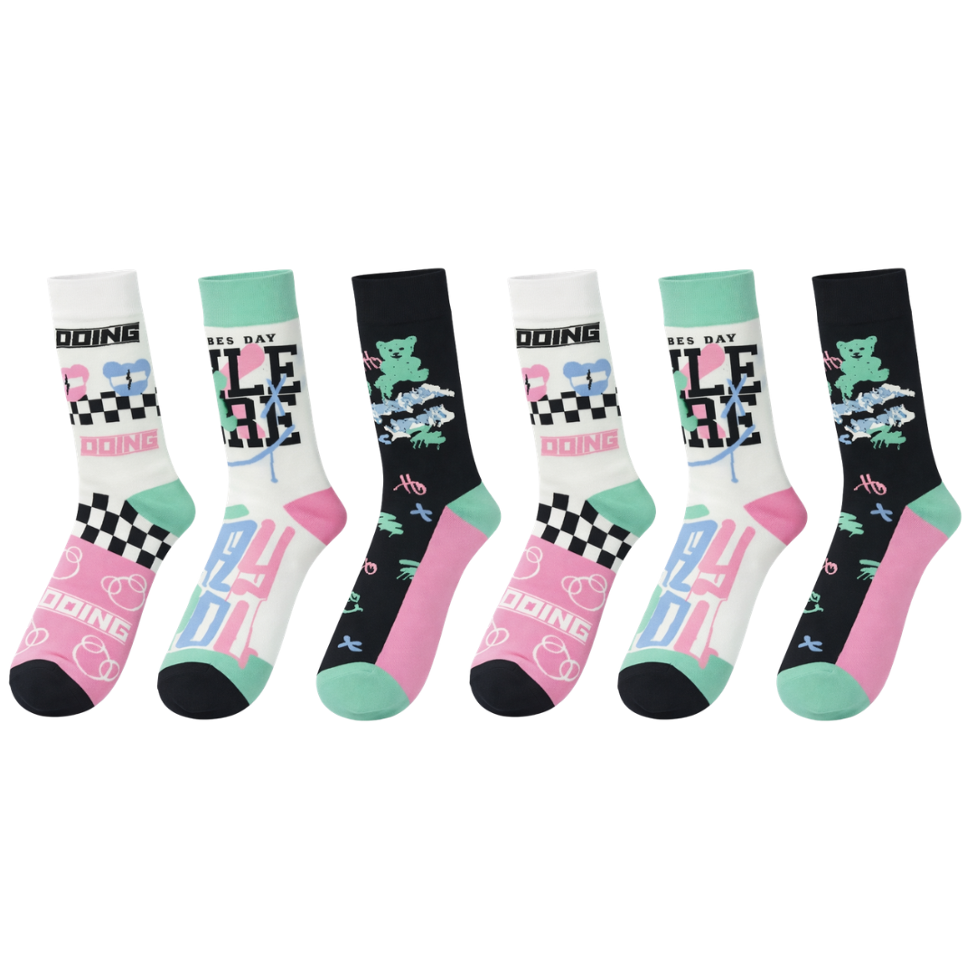 Idolika - Calcetines divertidos mujer - Calcetines dibujos mujer - Calcetines algodon - Talla 35/40
