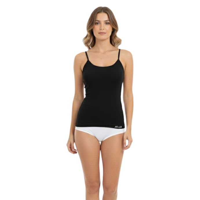 IDOLIKA - Pack 3 - Camiseta interior mujer - Camiseta tirantes mujer - Camiseta tirantes basica - Camiseta mujer lencera