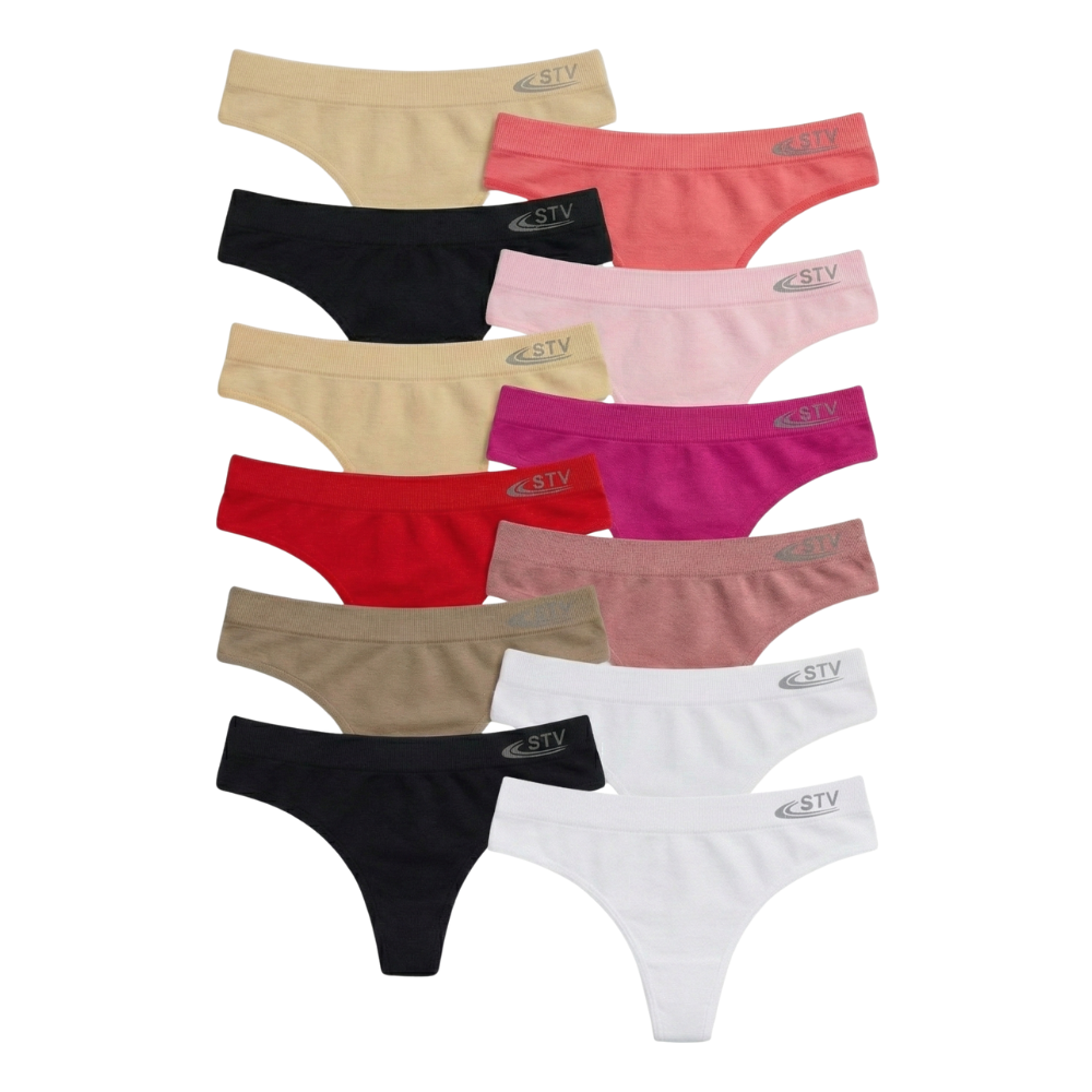 IDOLIKA - Pack 12 - Tangas de mujer - Tangas para mujer - Tanguita mujer - Tanguita para mujer